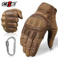 Touchscreen Leather Motorcycle Skidproof Hard Knuckle Full Finger Gloves Protective Gear For Leather Motorcycle Gloves Motorcycle Gloves Motorcycle Accessories