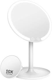 Lighted vanity makeup mirrors are the best type of mirrors. Amazon Com Easehold Lighted Makeup Mirror Rechargeable 1x 10x Magnifying Vanity Mirror With 42 Led Li Makeup Mirror With Lights Makeup Mirror Cosmetic Mirror