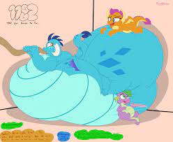 2303056 - suggestive, artist:rupertbluefox, derpibooru import, princess  ember, smolder, spike, dragon, series:how to gain your dragoness, belly,  belly bed, belly button, big belly, burp, cake, chubby, cute, descriptive  noise, dialogue, dragoness ...