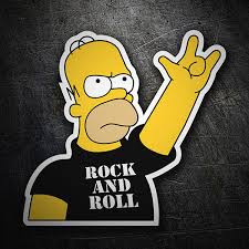 He is the son of ata johnson (born feagaimaleata fitisemanu maivia) and professional wrestler rocky johnson (born wayde douglas bowles). Aufkleber Rock And Roll Homer Webwandtattoo Com