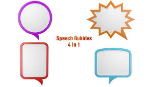 Speech Bubbles 4 In 1 3d Model