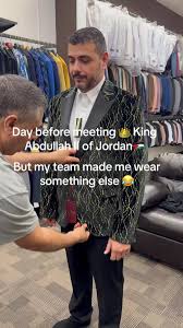 When you are scheduled to meet the king of Jordan and want to dress to  impress. #fypシ゚ #kingabdullah #jordan