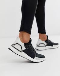 Black And White Ultra Boost 19 Adidas Running Ultra Boost 19 In Black Adidas Ultra Boost Women Sneakers Men Fashion Adidas Boost Women