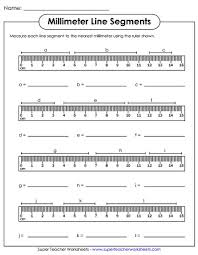 Inches reading a tape measure worksheet. Metric Measurement Worksheets Centimeters Cm And Millimeters Mm