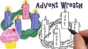 I don't know about you, but i am always looking for more advent the advent foam candle stand up wreath is a fun arts and crafts project for kids. How To Draw An Advent Wreath Youtube