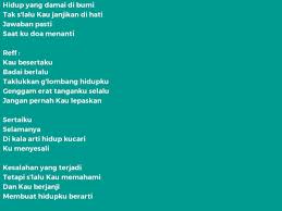 Biar saja aku sendiri yang mencari damai di hati airmata basah di pipi tak mungkin dapat membasuh luka. Badai Berlalu Lirik Lagu Kristen