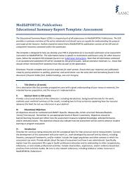 The Awesome Assessment Mededportal Throughout Evaluation Summary Report Template Picture Below Is Section O Report Template Assessment Book Report Templates