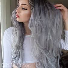 Black Roots With Silver Hair Styles Grey Hair Black Roots Grey Hair Color