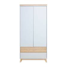 Idées de décoration de maison. Armoire Double Blanche Et Bois Nordik Pour Chambre Enfant
