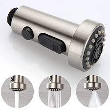 This sprayer hose can be removed from its housing and used to spray down larger items in the sink. Buy Pull Down Kitchen Faucet Sprayer Head Replacement Part 3 Function Pull Out Sink Sprayer Replacement Nozzle Kitchen Faucet Head Hose Spray Tap Spout Only For G1 2 Connector Brushed Nickel Online In