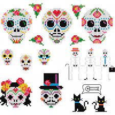 We provide full patterns complete with picture and code. Free Pattern Dmc Floral Skulls Cross Stitch 0143 Hobbycraft Halloween Cross Stitch Patterns Cross Stitch Designs Beaded Cross Stitch