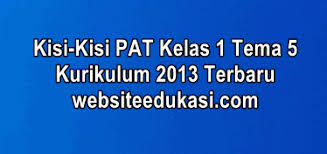 Kisi kisi soal ph kelas 2 tema 5 k13 revisi terbaru. Kisi Kisi Pat Kelas 1 Tema 5 K13 Tahun 2021