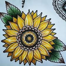 Like all sunflower tattoos, this one gives a sense of optimism for the future. Arte Criada Para Cliente Girassol Sunflower Tattoo Tatuagem Flor Flower Arte Art De Vintage Flower Tattoo Traditional Tattoo Flowers Vintage Tattoo