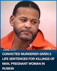 A man convicted of killing two people, including a pregnant woman, at a  Ruskin mobile home in 2018 will spend the rest of his life in prison, a  judge decided Monday.  https://www.wfla.com/news/hillsborough-county/convicted-murderer-given-5-life  ...