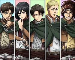 Attack On Titan Eren Jaeger Mikasa Ackerman Levi Ackerman Erwin Smith Hanji Zoe Attack On Titan Anime Attack On Titan Attack On Titan Levi
