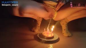 BLOW UP THE CANDLE WITH MY PEE AND TASTE IT | Happy Birtday to me! | PISS  AMATEUR UNICPORN COUPLE