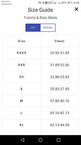 Size Chart Clothes Fit Guide