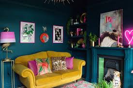 colourful maximalist living room