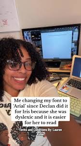 Iris Tells Declan about Her Dyslexia Page