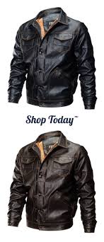 Fleece Warm Thick Winter Faux Leather Pu Motorcycle Jacket Outwear From Men S Clothing On Banggood Com Leather Jacket Men Style Mens Outfits Stylish Leather Jacket