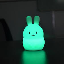 Wholesale Cute Mini 7colors Change Warm White Silicone Night Light Rabbit 60 68 93mm From China