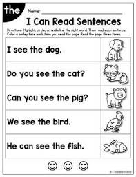 Sight Word Sentences Worksheets Bundle Build Sight Word Fluency By Reading Sight Word Sentences Sight Words Kindergarten Kindergarten Worksheets Sight Words