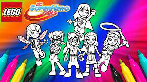 Super hero girlsng pages batgirl starfire from for kids printable free superhero. Dc Super Hero Girls Coloring Page Lego Coloring Book Youtube