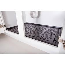 The rim sits nicely on any countertop. Xtreme Mats Black Kitchen Depth Under Sink Cabinet Mat Drip Tray Shelf Liner 33 3 8 In X 21 5 8 In Cm 36 Blk The Home Depot Under Kitchen Sinks Kitchen Shelf Liner Kitchen Sink Organization