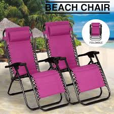 Not enough campers use zero gravity chairs and i don't know why. Reclining 2pcs Folding Zero Gravity Beach Chairs Lounge Portable Outdoor Purple Beach Chairs Portable Outdoor Chairs Beach Chairs