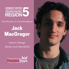 CONGRATULATIONS to the following artists for receiving certificates of  commendation from KCACTF Region 5 Festival 57 for their work