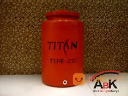 350 liter = diameter 68cm tinggi 100cm 500 liter = diameter 79cm tinggi 114cm 600 liter = diameter 80cm tinggi 120cm 850 ukuran 250 liter kosong. Tandon Air Plastik Titan 250 L Surabaya Jualo