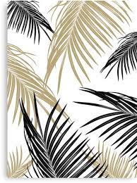 Lienzo Gold Black Palm Leaves Dream 1 Tropical Decor Art De Anitabellajantz En 2020 Hojas Pintadas Laminas Para Cuadros Decoracion Paredes Cuadros