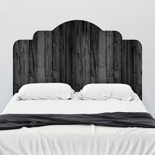 Black Stained Wood Adhesive Headboard Headboard Wall Decal Adhesive Headboard Headboard Decal