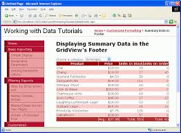 The 2021 subaru outback offers unmatched technology and safety. Displaying Summary Information In The Gridview S Footer C Microsoft Docs