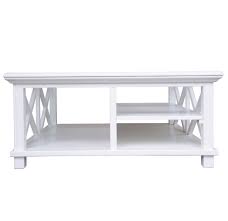 Emily Hamptons Timber Glass Coffee Table White Furniture Storage Living