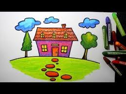 Video cara mudah mewarnai gambar rumah, mewarnai gambar dengan indah menggunakan krayon. Crayon Cara Menggambar Rumah Untuk Sd Youtube