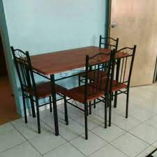 Set meja makan minimalis jati bulat 4 kursi. Dining Table With 4chairs Home Living Meja Makan Dgn 4 Kerusi Shopee Malaysia