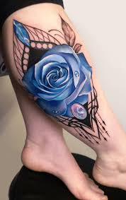 Black And Blue Roses Tattoo Blue Rose Laces Tattoo C Tattoo Artist Antonina Troshina Blue Rose Tattoos Rose Tattoos Lace Tattoo