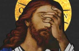 another “facepalm Jesus” column ...