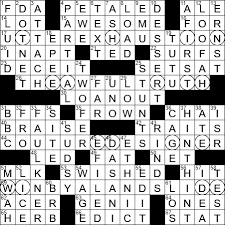 La Times Crossword 29 May 20 Friday Laxcrossword Com