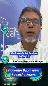 Profesor Fernando Ábrego/ Defensoria Del Pueblo.