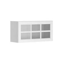 Eurostyle 30x15x12 5 In Birmingham Wall Bridge Cabinet With Horizontal Hinge In White Melamine And Glass Door In White Wg3015hz W Eurostyle Glass Door Cabinet