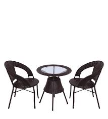 Outsunny outdoor garden furniture bistro coffee table set, black rattan. Anayadecore Outdoor Furniture Garden Patio Seating Set 1 2 2 Chairs And Table Set Balcony Furniture Coffee Table Set Anaya Decore