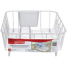 This will no longer be. Rubbermaid Large White Antimicrobial Dish Drainer Walmart Com Walmart Com