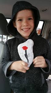 Found today and replaced with some Christmas cheer. He just loves that  bucket!