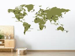 Neuseeland ist vielen menschen bekannt, aber immer aus anderen gründen. Landkarten Als Wandtattoos Deutschland Frankreich Weltkarte Und Co