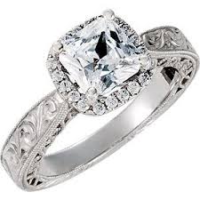 Semi Mount Engagement Ring Western Wedding Rings Vintage Engagement Rings Cushion Diamond Engagement