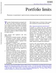 Private retirement schemes, which are an integral feature of the private pension industry, seek to scheme industry, promoting trust and confidence in the private retirement schemes and protecting given under the cmsa. Portfolio Limits Pension Investment Restrictions Compromise Fund Performance