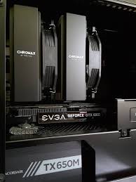Black Tempered Glassed Phanteks Enthoo Evolv Itx Case Is Hosting An Intel Core I7 8700k Noctua Nh D15 Fully Black Chromaxed Corsa Setup Gaming Setup Pc Cases