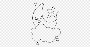 Gambar mewarnai matahari bulan dan bintang. Moon Drawing Coloring Book Dessin Anime Eid Moon Angle White Png Pngegg